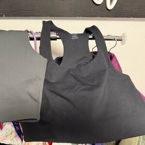 Girlfriend Collective Black Racerback Bra